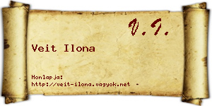 Veit Ilona névjegykártya